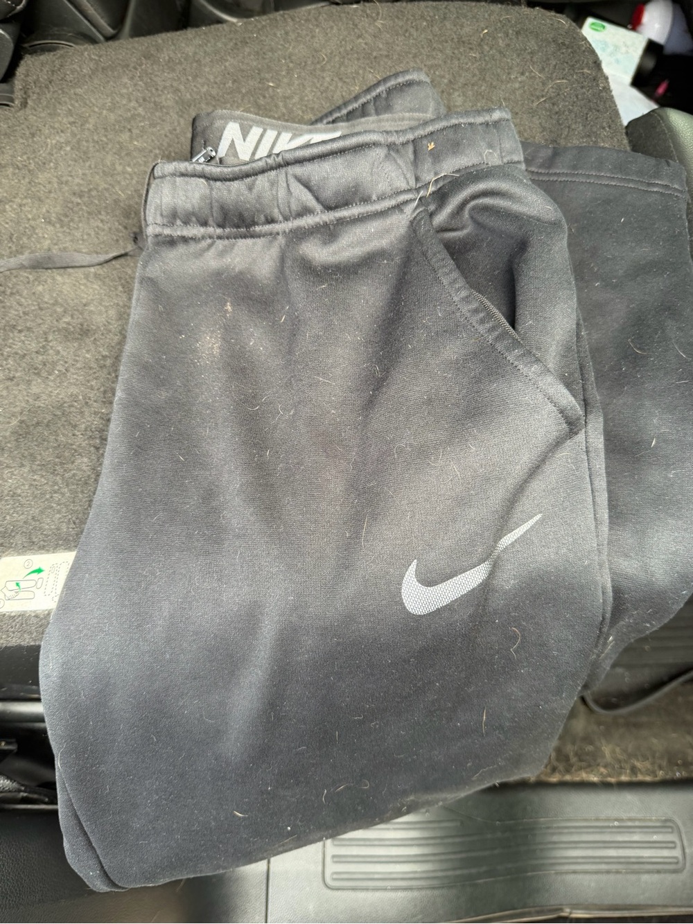 Nike Black Jogger Sweatpants with Reflective Swoosh